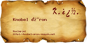 Knobel Áron névjegykártya