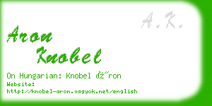 aron knobel business card